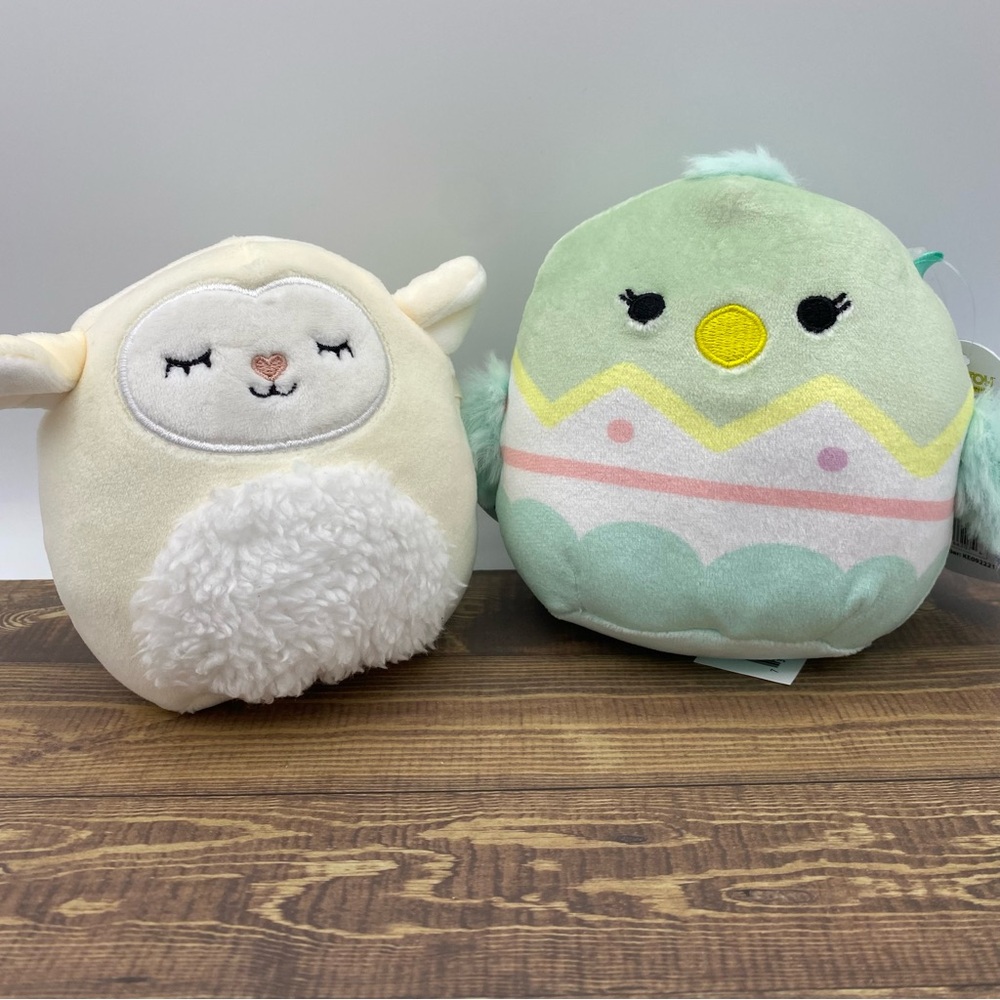 Squishmallows Sophie Justine Easter Plush Lamb Chick 4 Inch Gifts Kellytoy Set 2